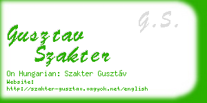 gusztav szakter business card